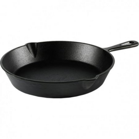 Ozark Trail 10.5" Cast Iron Skillet with Handle and Lips