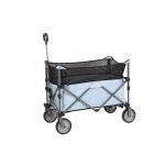 Ozark Trail Adult Height Adjustable Quad Fold Camping Cart Wagon,Blue