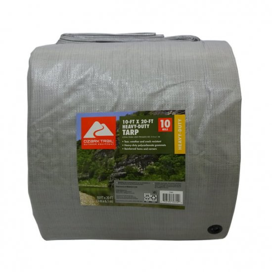 Ozark Trail Heavy-Duty Tarp,10\'x 20\',Material PE