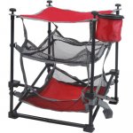 Ozark Trail 3 Shelf Camping Table,Red,14 in x 14 in x 18 in