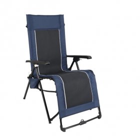 Ozark Trail Quad Zero Gravity Lounger Camping Chair,Blue,Adult