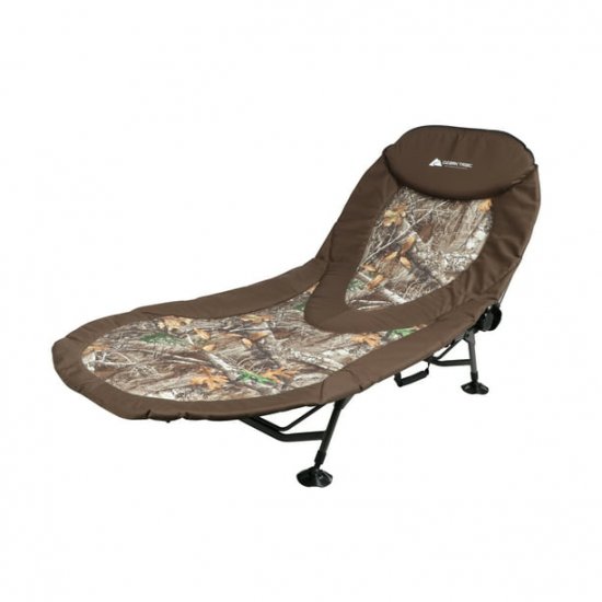 Ozark Trail North Fork Adjustable Camo Camping Cot,Green,77.9\"L x 31\"W