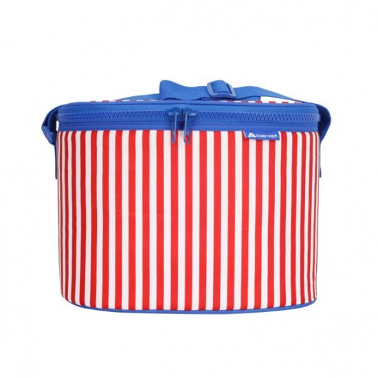 Ozark Trail 12 Can Soft Sided Cooler,Red/White Stripes