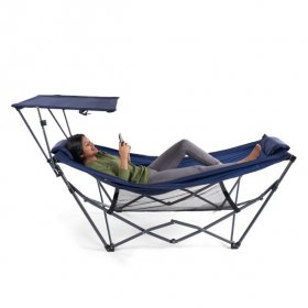 Ozark Trail Hammock with Canopy,72 inches x 32 inches x 29 inches in,Black