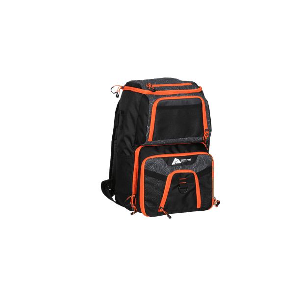 Ozark Trail Elite Fishing Tackle Backpack with Bait Cooler,Black